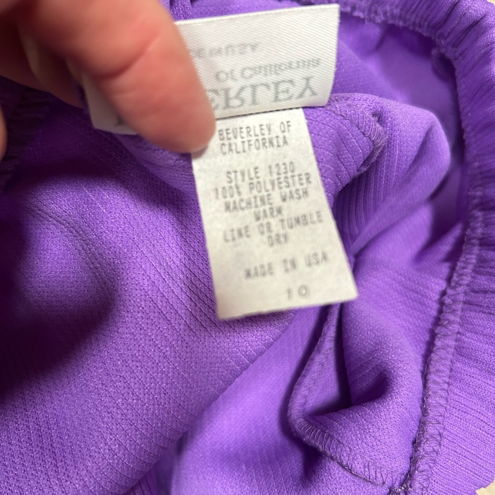 Pants Beverley of California size 10 purple elastic waist stretch pants - Picture 7 of 7